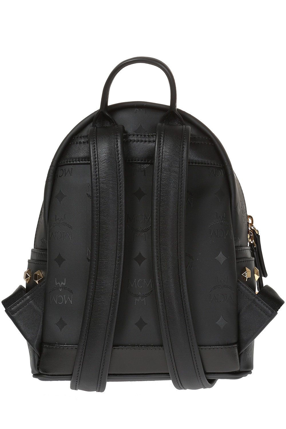 Black Embossed logo pattern backpack MCM Vitkac Australia